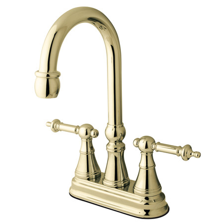 KINGSTON BRASS Bar Faucet, Polished Brass KS2492TL